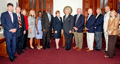 Georgia SHAPE team poses with Governor Nathan Deal